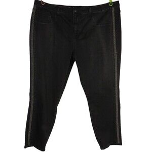 Ava & Viv Dark Black Jeggings with Side Detail
